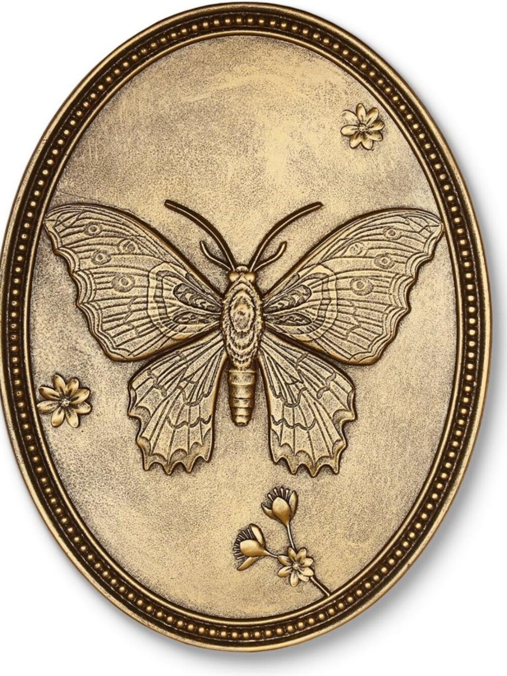 Vintage Butterfly Wall Sculpture - Antique Gold Wall Art for Living Room